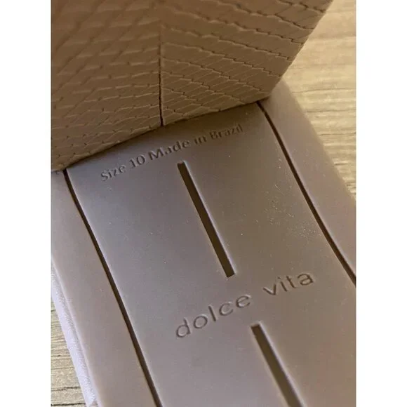 Dolce Vita Nude Strappy Block Heel Sandals Size 10 - Picture 5 of 5